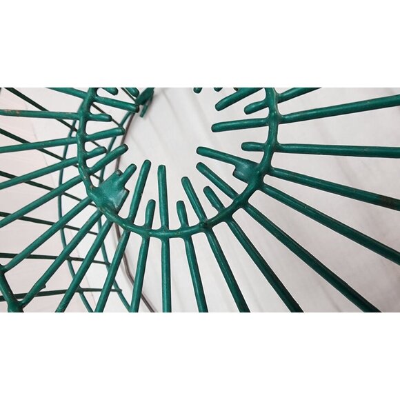 Green Wire Basket With Sturdy Metal Handle - Industrial Farmhouse Style For Stor - Picture 7 of 16